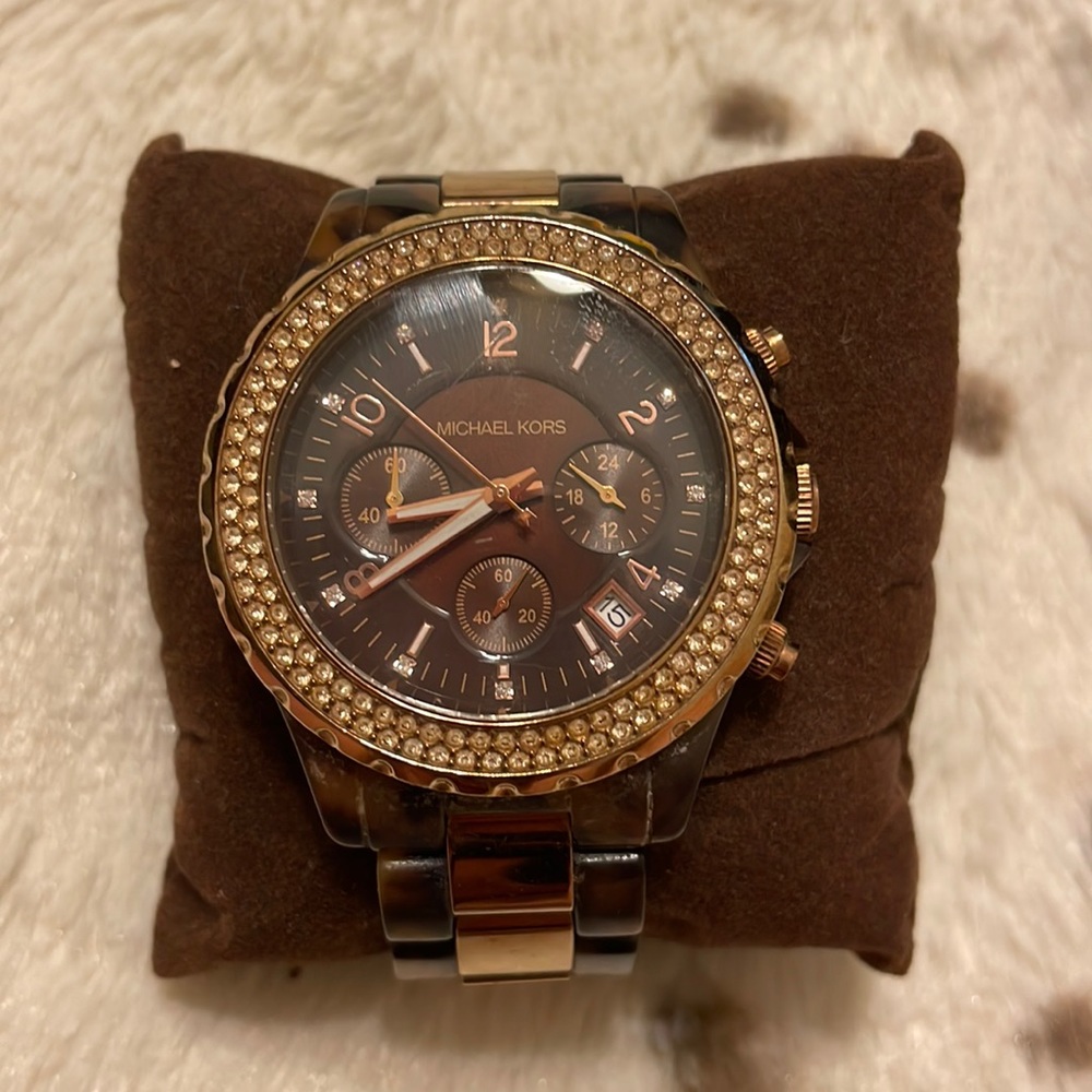 Michael Kors Tortoise Rose Gold Watch